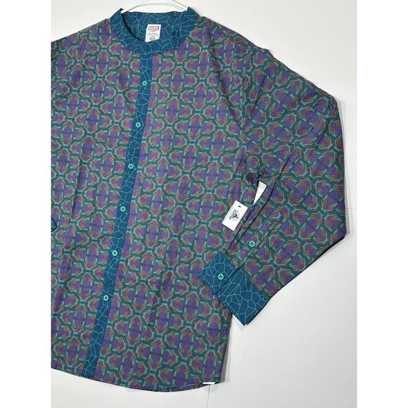 NWT MARVEL Disney Black Panther Wakanda Forever Shirt Size Large Button Up $60 - Picture 2 of 10
